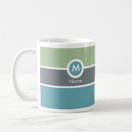 Modern monogramkaffe Mugg