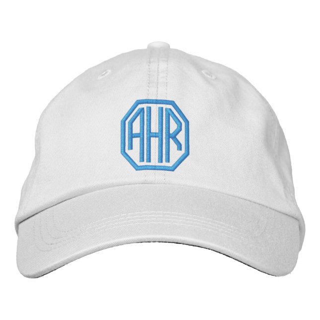 Modern monogrammad Embroiderade Hat Broderad Keps (Framsida)
