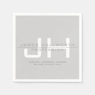 Modern monogrammad Initialer (eller annan text) Gr Pappersservett