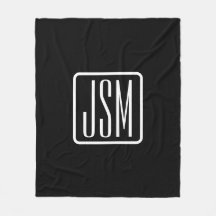 Modern monogrammad Initialer | Svartvitt