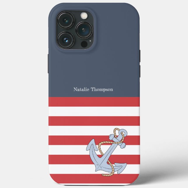 Modern monogrammad marin och Anchor rand (Baksida)