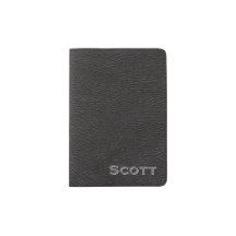 Modern monogrammad| Masculine Black Leather Titta