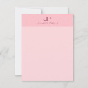Modern monogrammad  Rosa - enkel mall