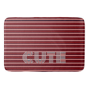 Modern monogrammad stripe badrumsmatta