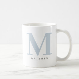 Modern, monogrammad ursprunglig kaffe och Namn-kaf Kaffemugg