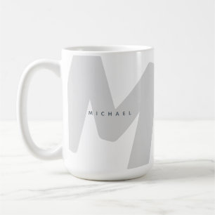 Modern, monogrammad ursprunglig kaffe och Namn-kaf Kaffemugg