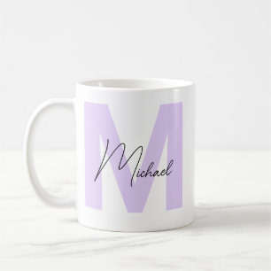 Modern, monogrammad ursprunglig kaffe och Namn-kaf Kaffemugg