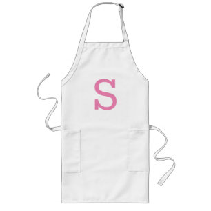 Modern monogrammed Apron Långt Förkläde