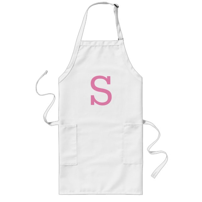 Modern monogrammed Apron Långt Förkläde (Framsidan)