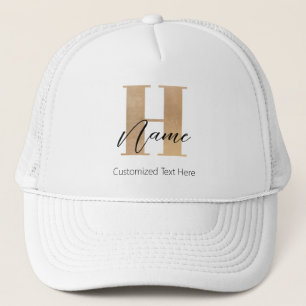 Modern monogrammed initial H & Namn-Personlig Keps