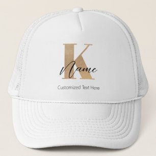 Modern monogrammed initial K & Namn-Personlig Keps