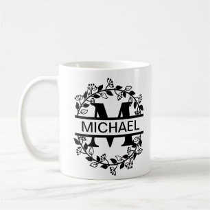 Modern, Monogrammed-initiativ och Namn Kaffemugg
