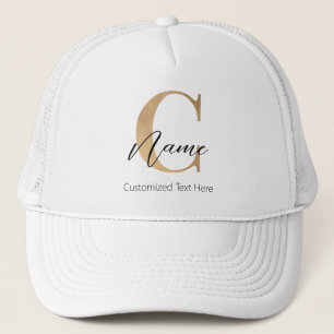 Modern monogrammed inledande C & Namn-Personlig Keps