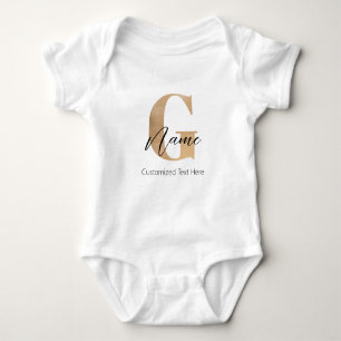 Modern monogrammed inledande G & Namn-Personlig T Shirt
