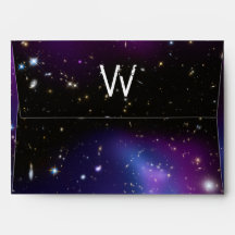 Modern Monogrammerad Lila Galaxhop