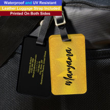 Modern monogramnamn | Lyxigt svart och guldinitial