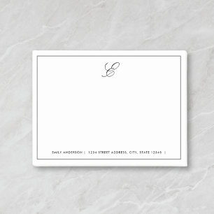 Modern monogramPersonlig Post-it Block