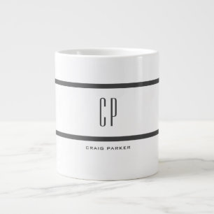 Modern monogramProfessionell - enkel minimal enkel Jumbo Mugg