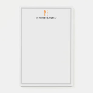 Modern monogramProfessionell - enkel minimal enkel Post-it Block