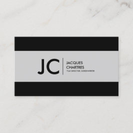 Modern Monogramprofessionell för Widescreen bio Visitkort