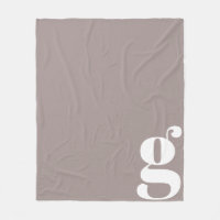 Modern monogramsformad Brev Rustic Taupe