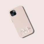 Modern monogramstil namn logotyp  rosa<br><div class="desc">Modern,  monogramstil,  namn logotyp,   rosa feminin iPhone 13 Fodral design. Du kan ändra bakgrunden till färg och till typsnitt som du vill.</div>
