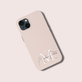 Modern monogramstil namn logotyp  rosa
