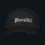 Modern monogramsvart broderad keps<br><div class="desc">Modern svartpropp med monogrammet.</div>