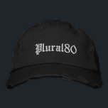 Modern monogramsvart broderad keps<br><div class="desc">Modern svartpropp med monogrammet.</div>