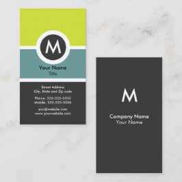 Modern Monogramvisitkort Visitkort