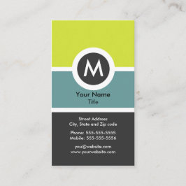 Modern Monogramvisitkort Visitkort