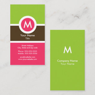 Modern Monogramvisitkort Visitkort