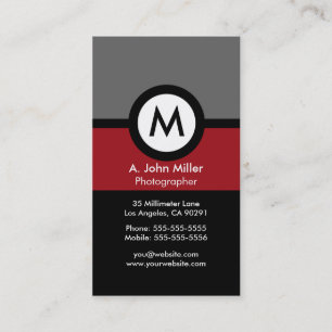 Modern Monogramvisitkort Visitkort