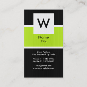 Modern Monogramvisitkort Visitkort