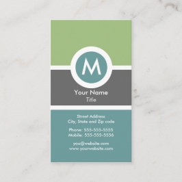 Modern Monogramvisitkort Visitkort