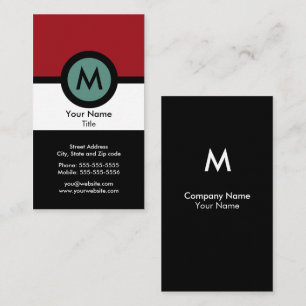 Modern Monogramvisitkort Visitkort