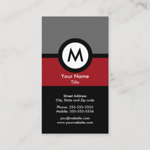 Modern Monogramvisitkort Visitkort