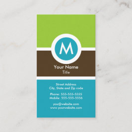 Modern Monogramvisitkort Visitkort