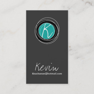 Modern Monogramvisitkort Visitkort