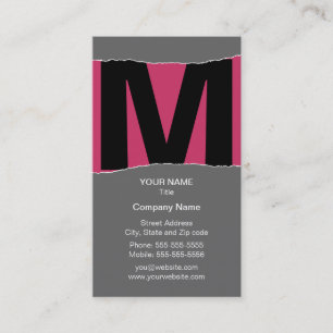 Modern Monogramvisitkort Visitkort