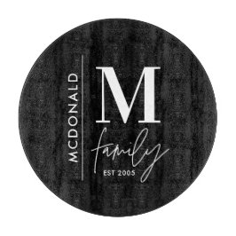 Modern monokrom snyggt i monogramfamiljen