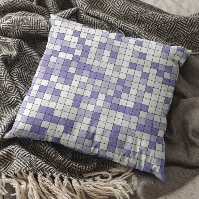 Modern monokromatisk lavender Geometric Mönster Kudde (Skapare uppladdad)