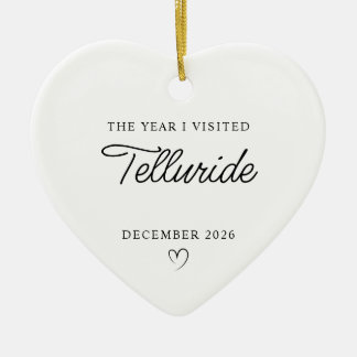 Modern Monoline Året jag besökte Telluride Julgransprydnad Keramik