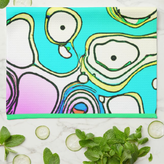 Modern Mönster Art Design Kökshandduk (Vikta)