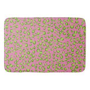 Modern Mönster Grönt av leopard Animal Print Badrumsmatta