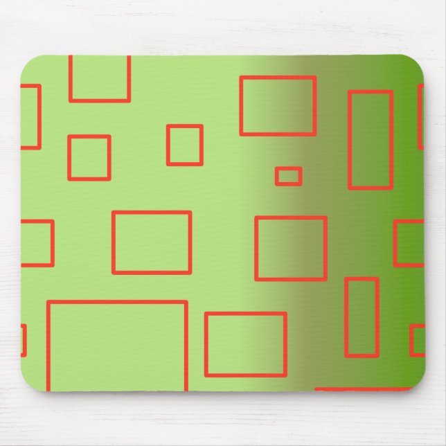 Modern Mönster Grönt Geometric Design Mousepad Musmatta (Framsidan)