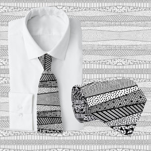 Modern mönster i svartvitt, chic slips