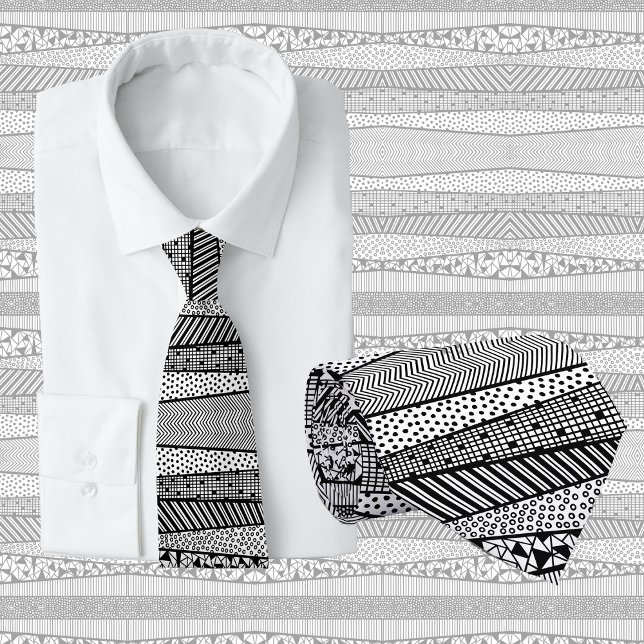 Modern mönster i svartvitt, chic slips (Skapare uppladdad)