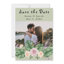 Modern Monstera Löv Blommigt Sage