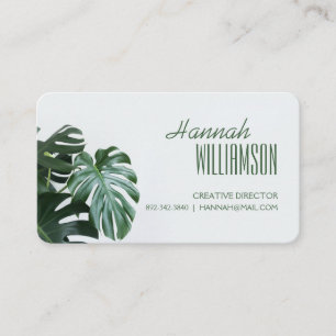Modern monstera visitkort